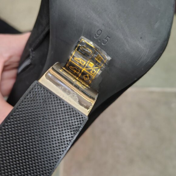 Jeffrey Campbell Stretch Bootie with gold heel - Picture 7 of 10